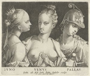 Juno, Venus und Minerva von Johann Sadeler (I)