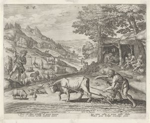Kain und Abel als Landwirt und Hirte von Johann Sadeler (I)