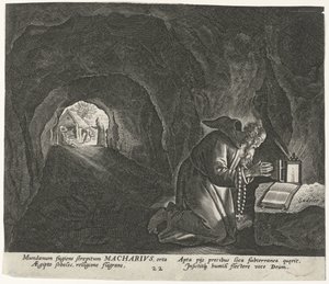 Makarios von Ägypten als Einsiedler