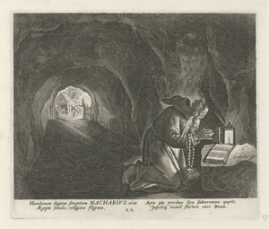 Makarios von Ägypten als Einsiedler