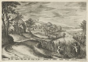 Pan verfolgt die Nymphe Syrinx