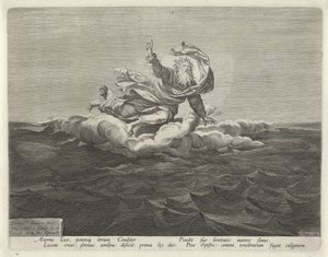 Schöpfung von Licht und Dunkelheit, Schöpfung der Welt (Serientitel) von Johann Sadeler (I)