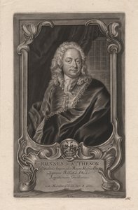 Johann Mattheson, graviert von Johann Jakob Haid (1704-67), um 1744 (Mezzotinto)