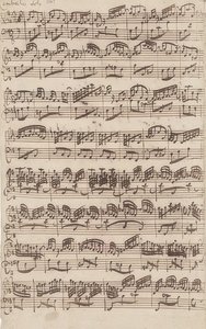 Allegro (Cembalo solo) aus der ersten Fassung der Sonate Nr. 6 G-Dur für Violine und obligates Cembalo von Johann Sebastian Bach