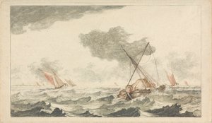 Burgen, Ruinen und Meereslandschaften - Sechs farbige Gravuren von Johann Teyler