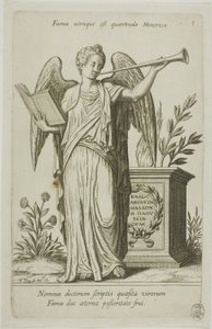 Ruhm, Tafel 1 aus Parnassus Biceps von Johann Theodor de Bry