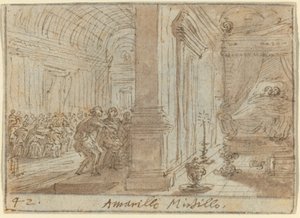 Amarilli und Mirtillo, 1640 von Johann Wilhelm Baur
