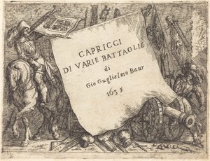 Capricci di varie battaglie Titelblatt von Johann Wilhelm Baur