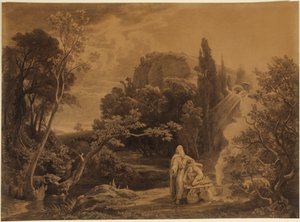 Die Opferung Isaaks (1. Mose 22, 11-12) von Johann Wilhelm Schirmer