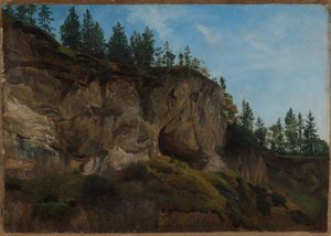 Felsabhang in der Schweiz von Johann Wilhelm Schirmer