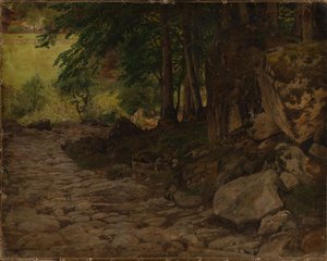 Felsweg in der Schweiz von Johann Wilhelm Schirmer