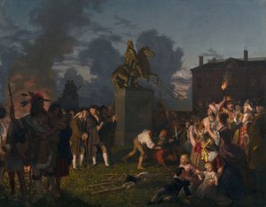 Die Statue von König George III. in N.Y.C. niederreißen