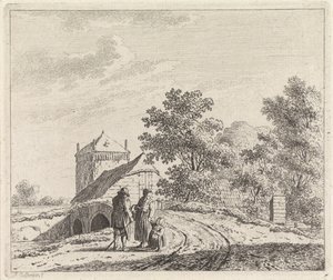 Landschaft mit Steinbrücke von Johannes Christiaan Janson