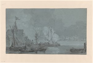 Letzter Schuss von Dordrecht auf die Franzosen in Papendrecht, 1813