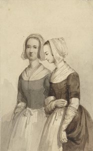 Zwei Waisenmädchen (?) von Johannes Christiaan d