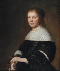 Porträt einer Dame mit einer Rose
