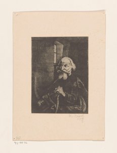 Alter sitzender Mann von Johannes Driesch (signed by artist)