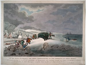 Ankunft der Resolution und Discovery an der Ostküste Kamtschatkas unter den Kapitänen Charles Clerke und John Gore