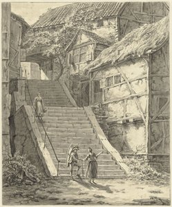 Treppe zwischen Häusern in Mettmann, oberhalb von Düsseldorf von Johannes Elffers