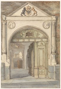 Ansicht in der Halle des Rathauses in Nijmegen von Johannes Franciscus Christ