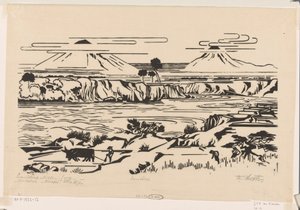 Landschaft, Mittel-Java: Merbaboe, Merapi, Ello Fluss