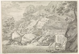 Ansicht des großen Wasserfalls von Chartreuse