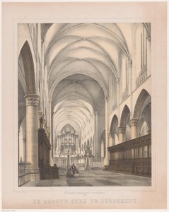Innenraum der Grote Kerk in Dordrecht von Johannes Hermanus van der Heijden