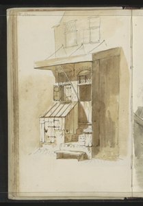 Gevel van een huis met afdak te Hoorn von Johannes Huibert Prins