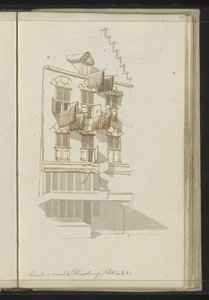 Fassade eines Gebäudes an der Oudegracht in Utrecht von Johannes Huibert Prins