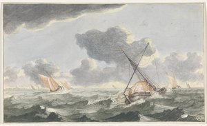 Segel einholen von Johannes Jacobsz van den Aveele (attributed to)