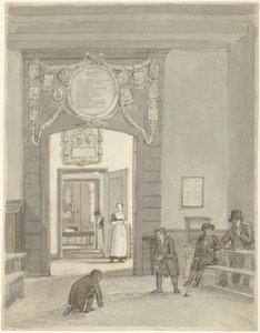 Durchblick zur Herrenkammer der Evangelisch-Lutherischen Diakonie und Bestedelingenhuis an der Nieuwe Keizersgracht