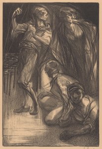 Der Tod mit zwei Männern und einer Frau von Johannes Josephus Aarts (signed by artist)