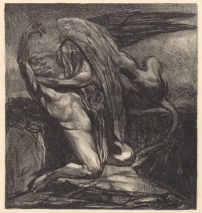 Sphinx mit leblosen Mann von Johannes Josephus Aarts (signed by artist)