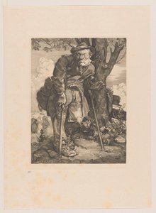 Bettler mit Krücken von Johannes Josephus Aarts