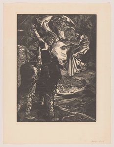 Macbeth und Banquo treffen die drei Hexen von Johannes Josephus Aarts