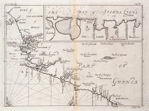 Karte von Sierra Leone, Afrika von Johannes Kip