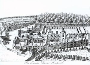 Das Charterhouse Hospital, um 1720