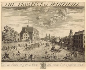 Der Plan von Whitehall, 1724 von Johannes Kip