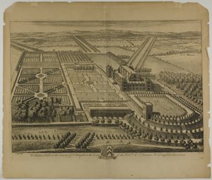 Wollaton Hall in der Grafschaft Nottingham, Tafel 68 aus Britannia Illustrata