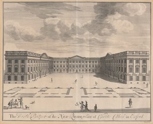 Die Nordansicht des neuen Quadrangles von Christ Church in Oxford von Johannes Kip after Leendert Knijff