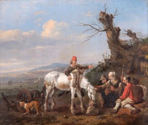 Landschaft mit reisenden Rastenden