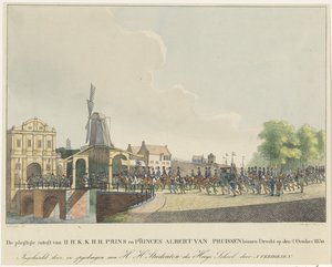 Einzug von Prinzessin Marianne und ihrem Mann Prinz Albert in Utrecht, 1830 von Johannes Paulus Houtman