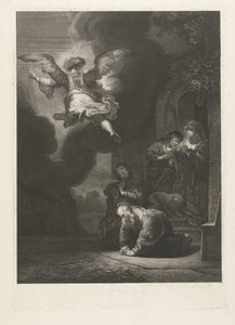 Der Engel verlässt Tobias und seine Familie von Johannes Pieter de Frey