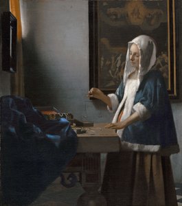 Frau mit einer Waage von Johannes Vermeer
