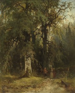 Ansicht im Wald von Johannes Wernardus Bilders