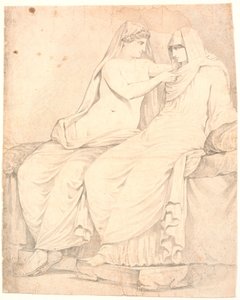 Detaille von "Die Aldobrandinische Hochzeit" von Johannes Wiedewelt