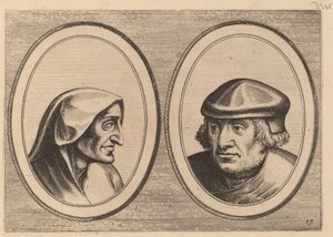 "Aerdighe Kniertje" und "Onbekommerde Klaes" von Johannes and Lucas van Doetechum after Pieter Bruegel the Elder