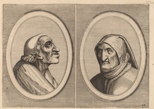 "Pater Muylaert" und "Mater Bille-bloots" von Johannes and Lucas van Doetechum after Pieter Bruegel the Elder