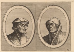 "Voorsichtighe Krijn" und "Broentje Spaer-pots" von Johannes and Lucas van Doetechum after Pieter Bruegel the Elder