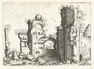 Ansicht von Ruinen, möglicherweise die Thermen von Caracalla